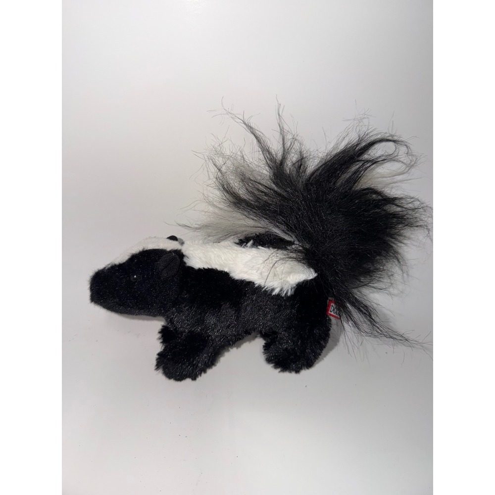 Douglas Cuddle Toys Skunk Plush Stuffed Animal Black White Fluffy Tail 9 Inch